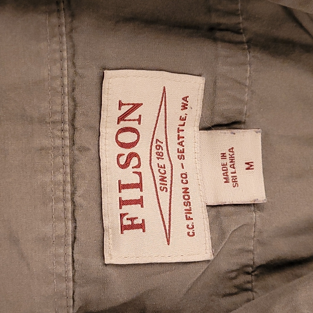 Cc Filson Hunting Grey Brown Solid Pattern Cotton… - image 3